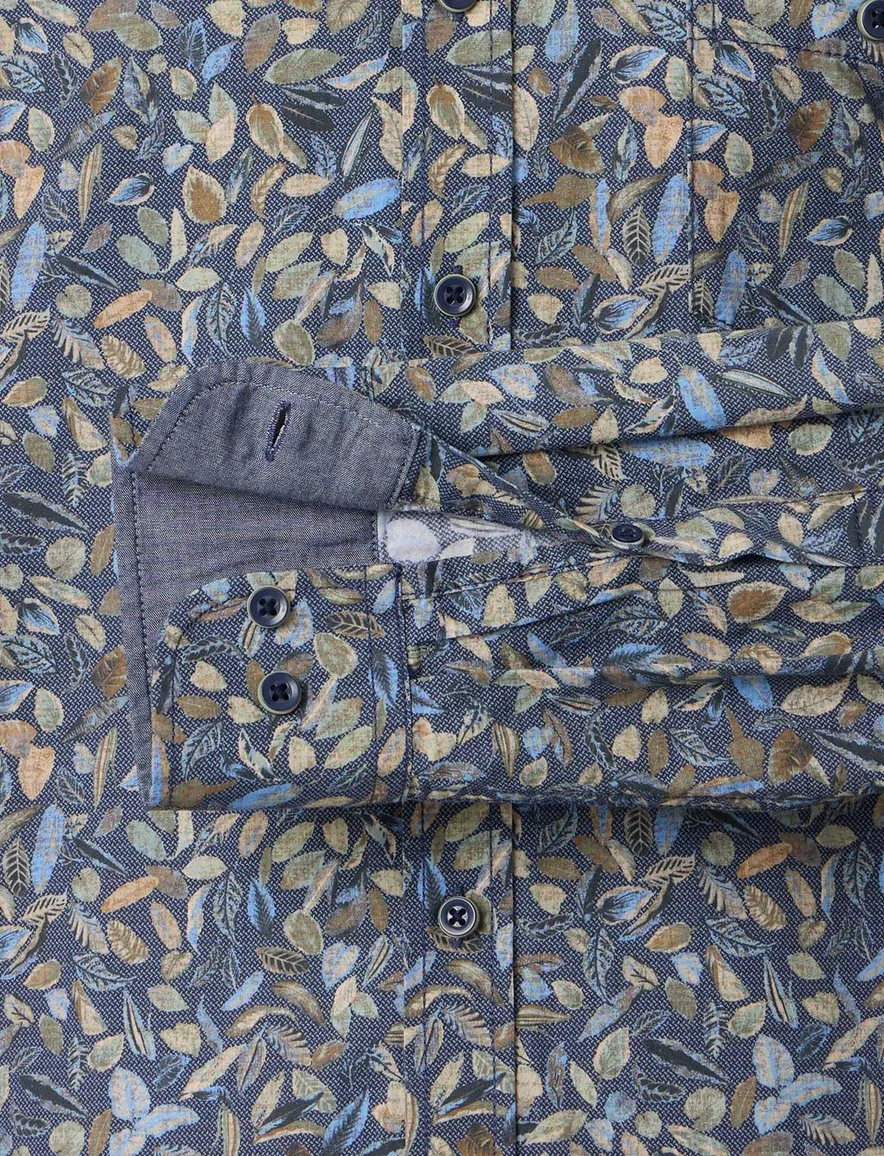 Casa Moda Casual Fit casual overhemd donkerblauw