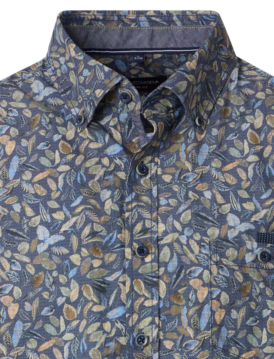 Casa Moda Casual Fit casual overhemd donkerblauw