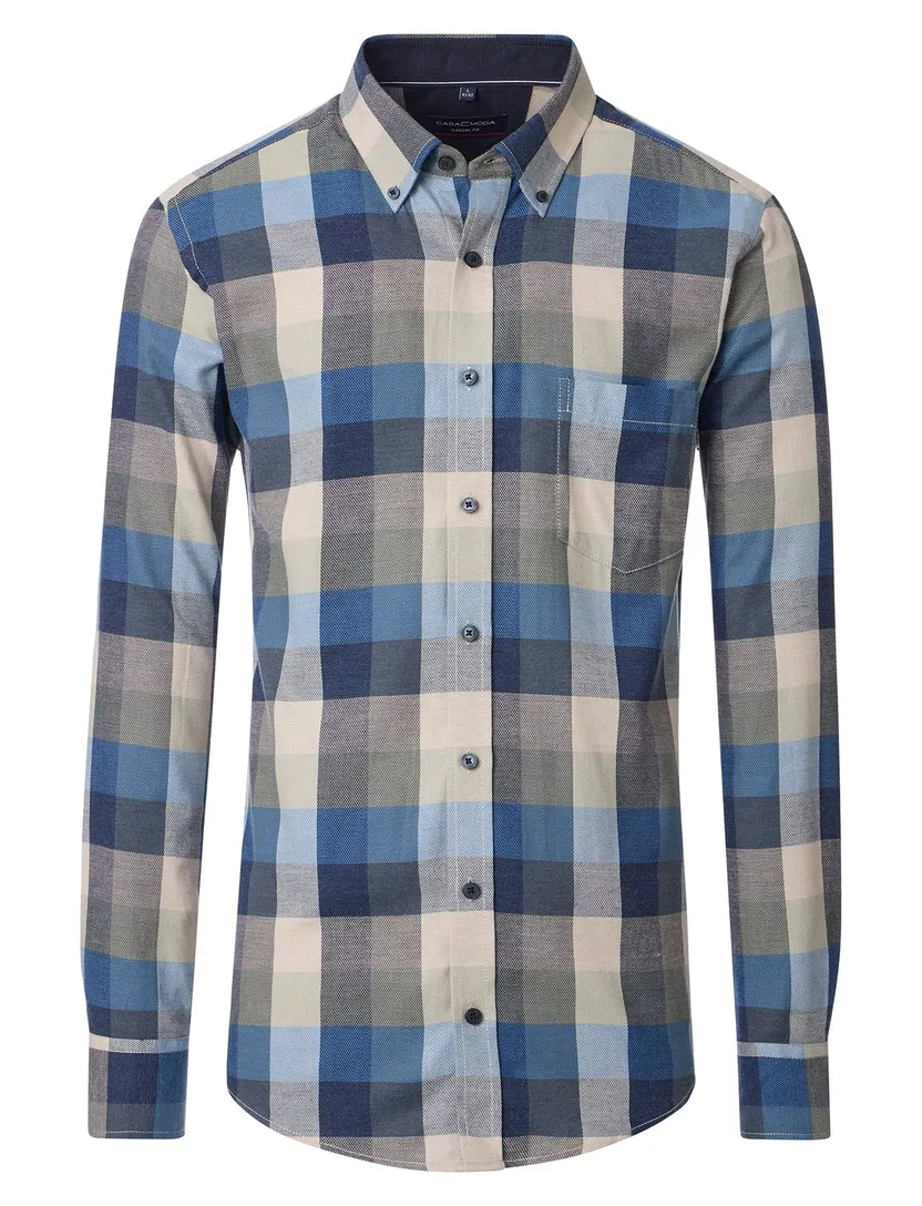 casual overhemd Casa Moda Casual Fit blauw