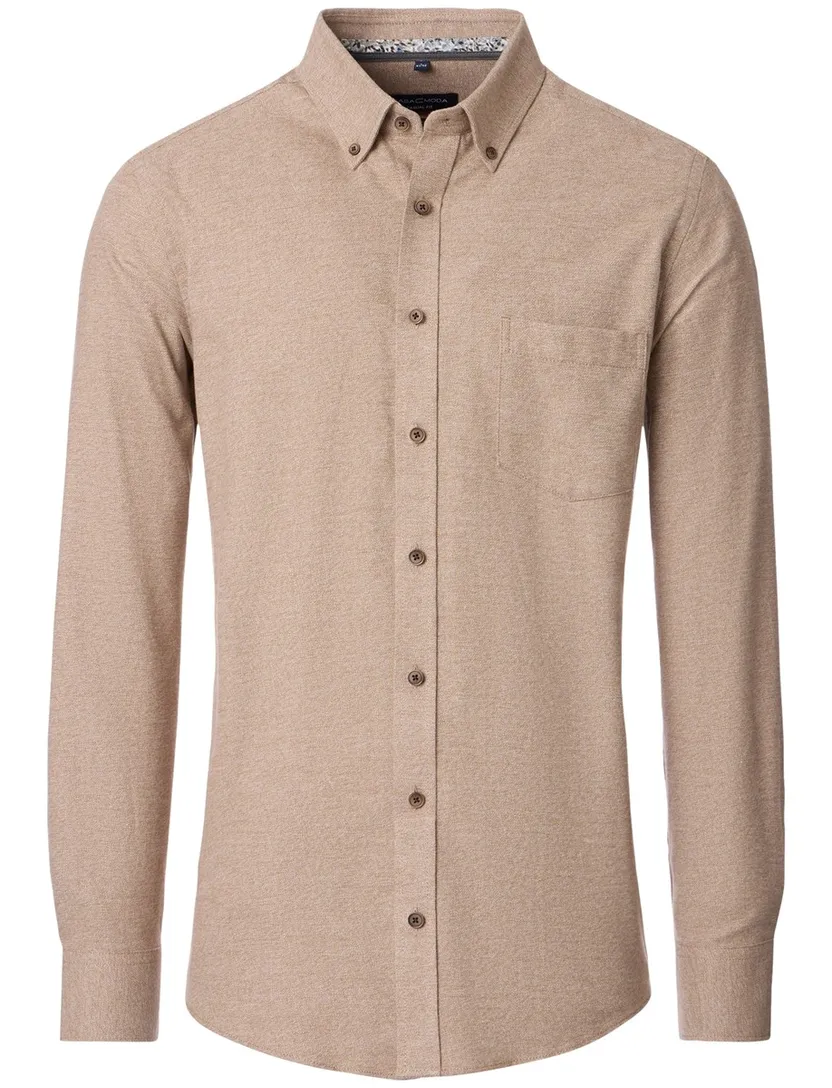 Overhemd casa moda casual fit beige