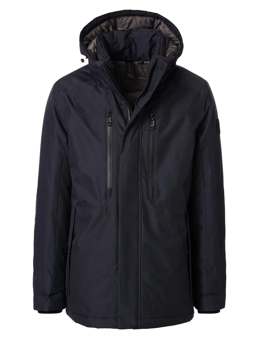Casa Moda effen donkerblauwe winterjas normale fit