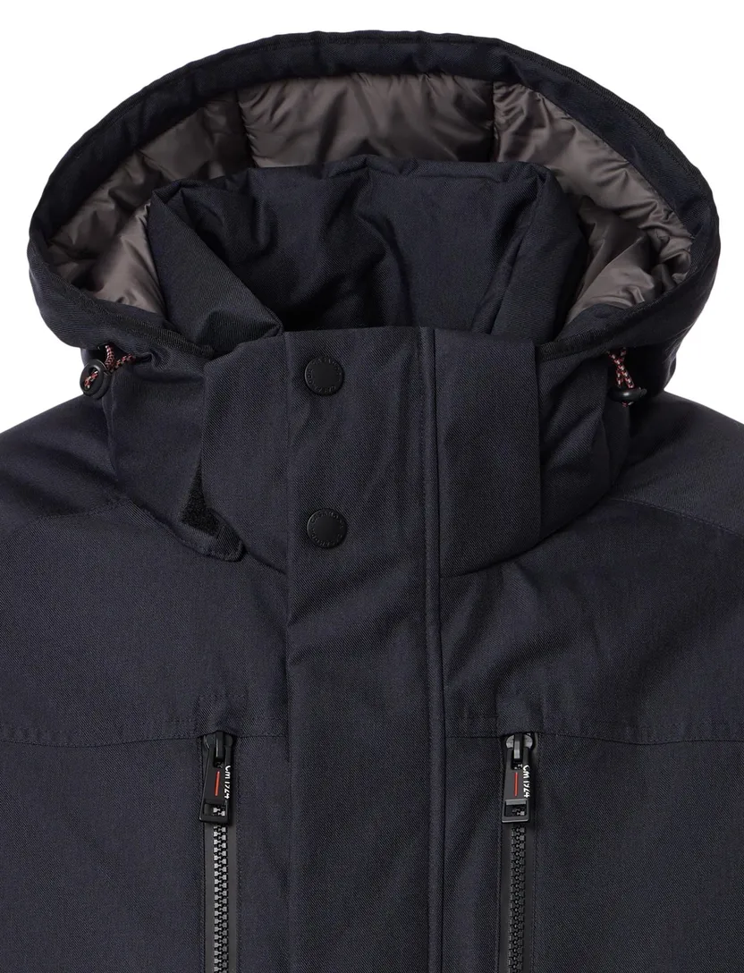Casa Moda effen donkerblauwe winterjas normale fit