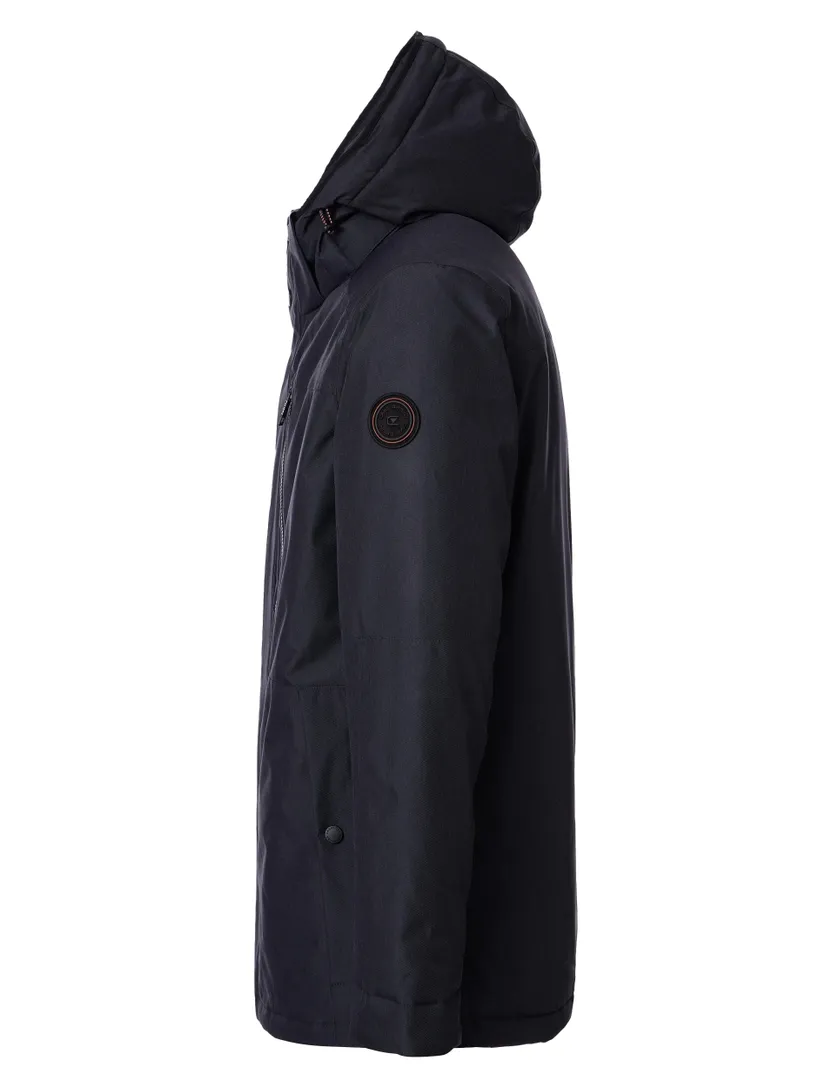 Casa Moda effen donkerblauwe winterjas normale fit