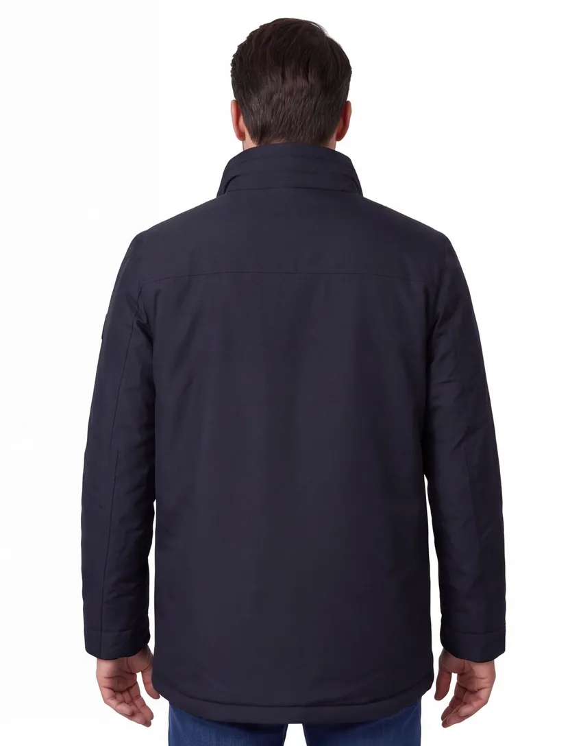 Casa Moda effen donkerblauwe winterjas normale fit