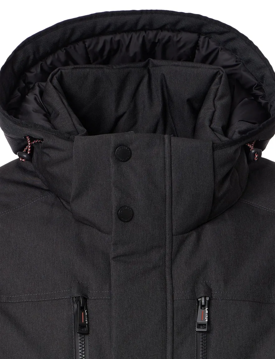 Casa Moda winterjas grijs effen normale fit