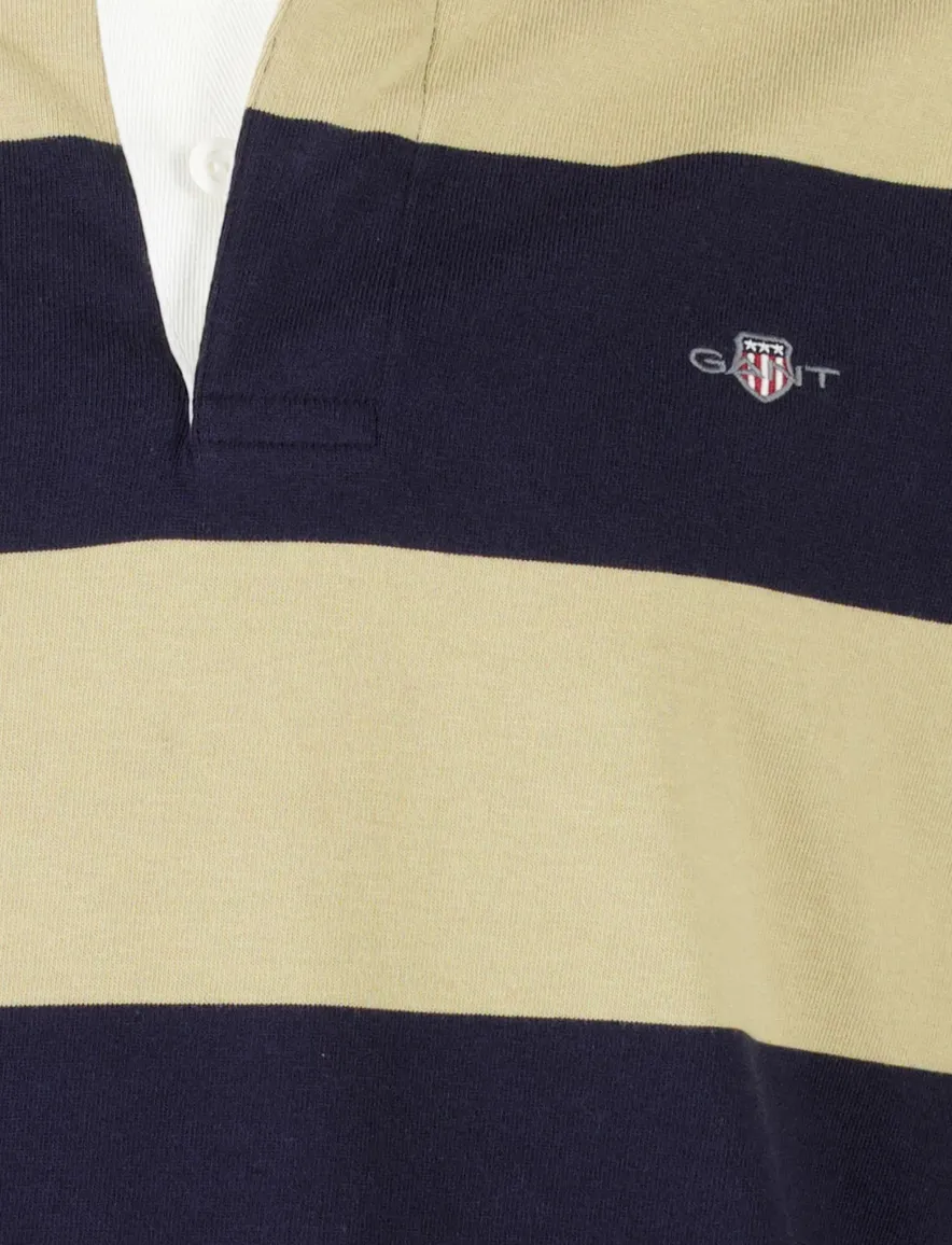 Navy gestreepte lange mouw polo Gant normale fit katoen