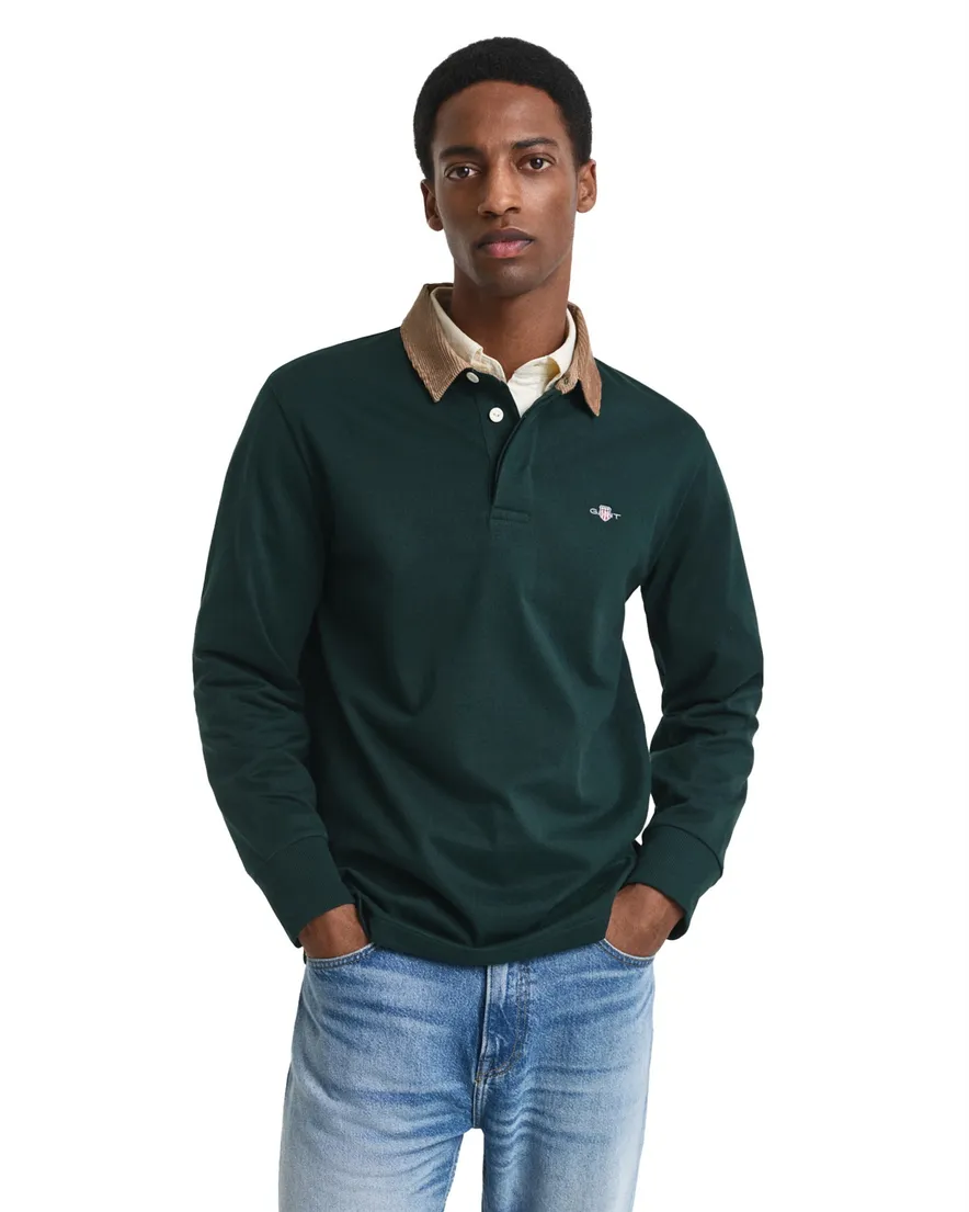 polo lange mouw groen Gant