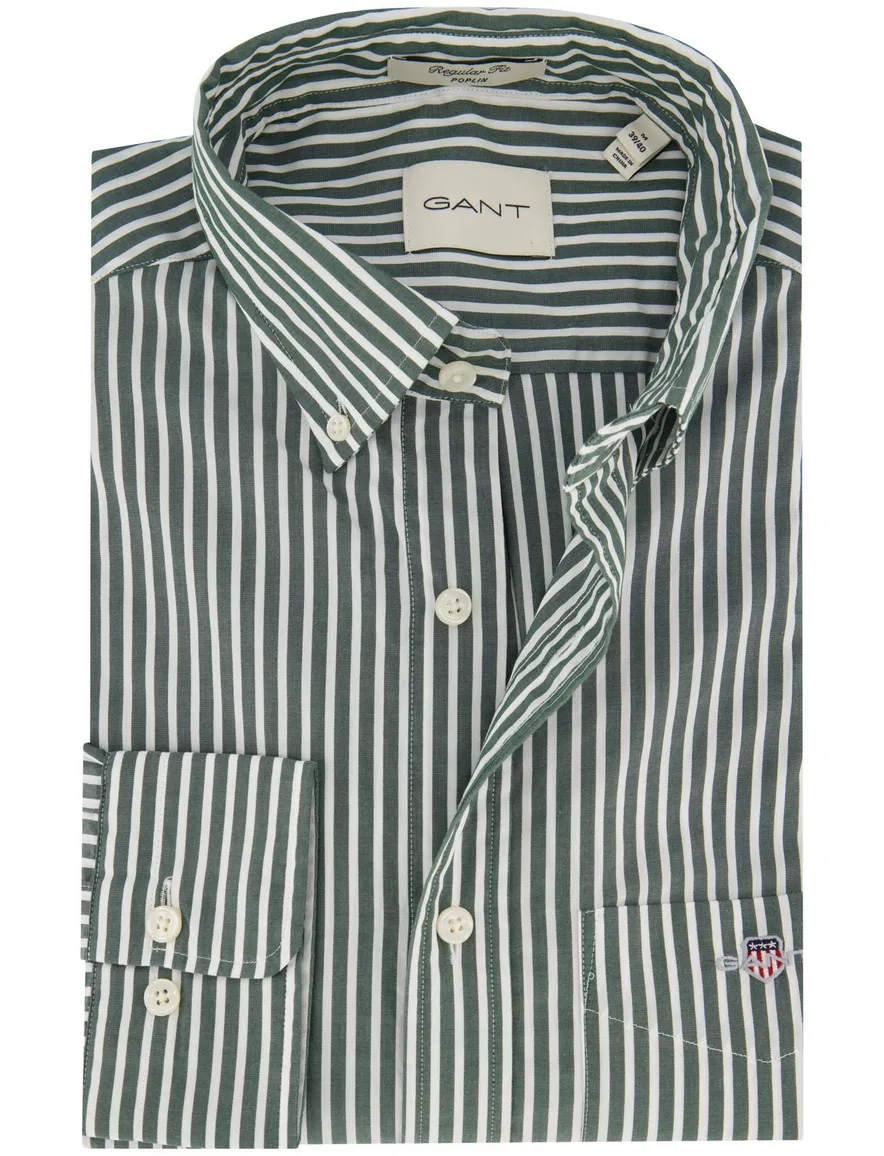 casual overhemd groen Gant Regular Fit