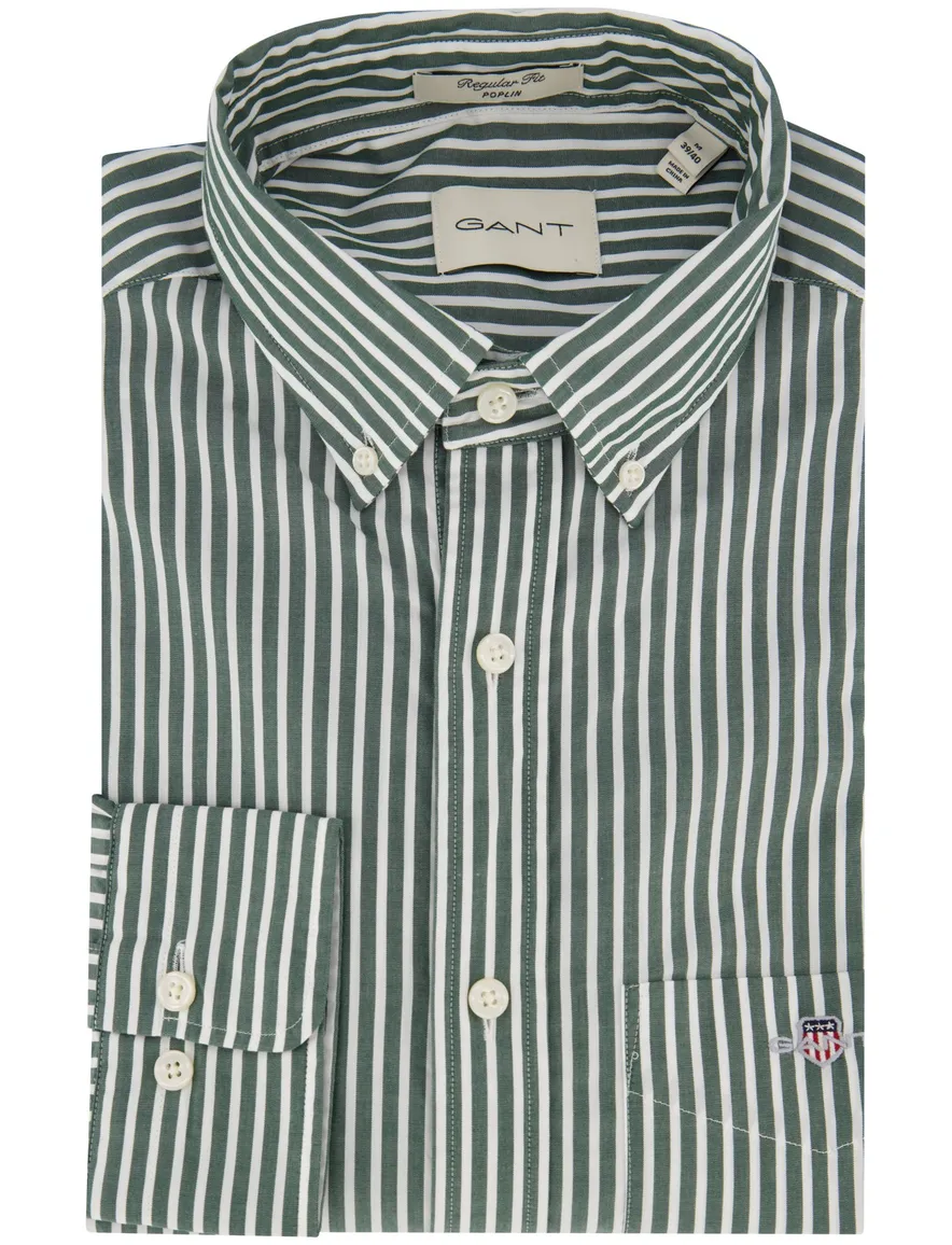 casual overhemd groen Gant Regular Fit