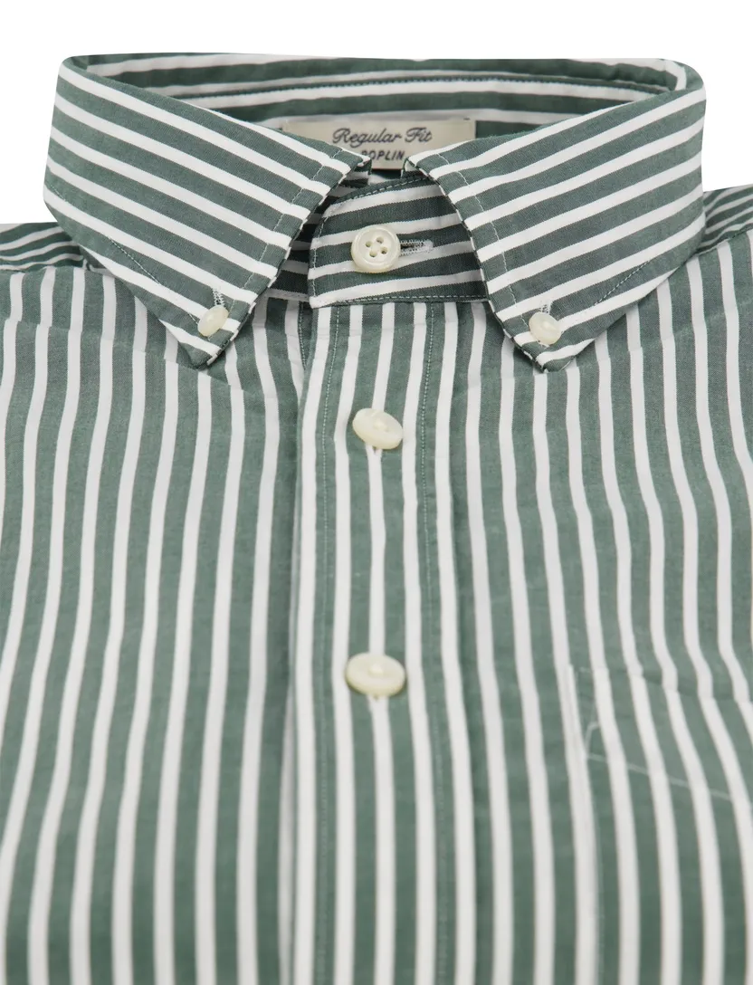 Gant casual overhemd regular fit groen katoen