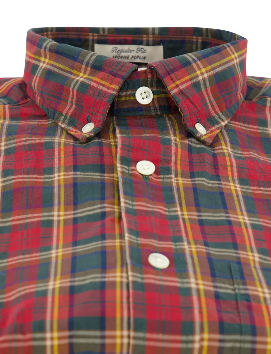 Gant Regular Fit casual overhemd rood geruit