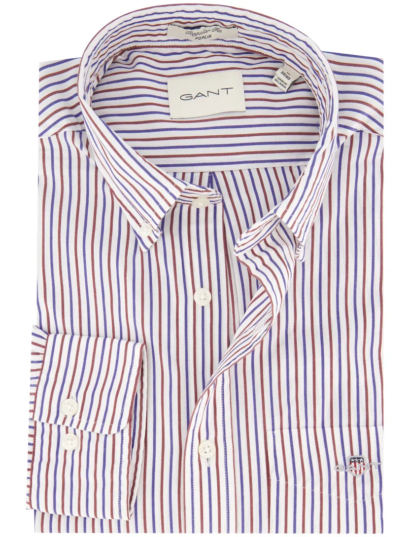 Gant casual overhemd regular fit rood katoen