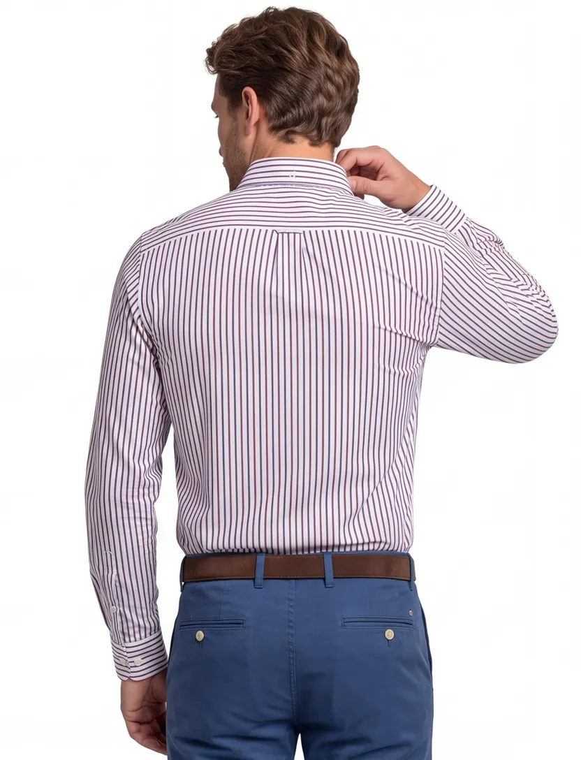 Gant casual overhemd regular fit rood katoen