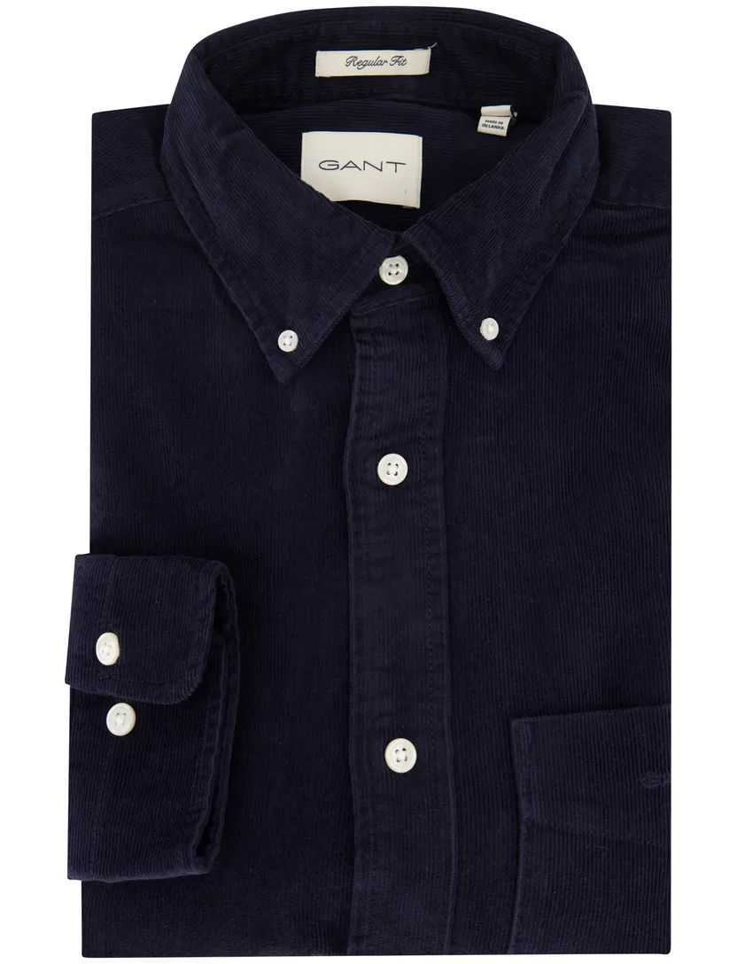 casual overhemd Gant Regular Fit donkerblauw