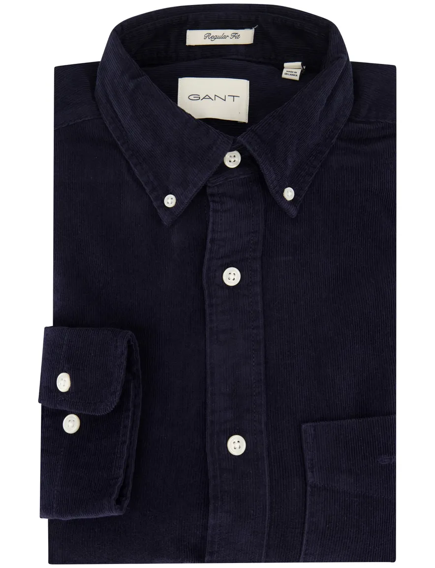 Gant Regular Fit casual overhemd donkerblauw