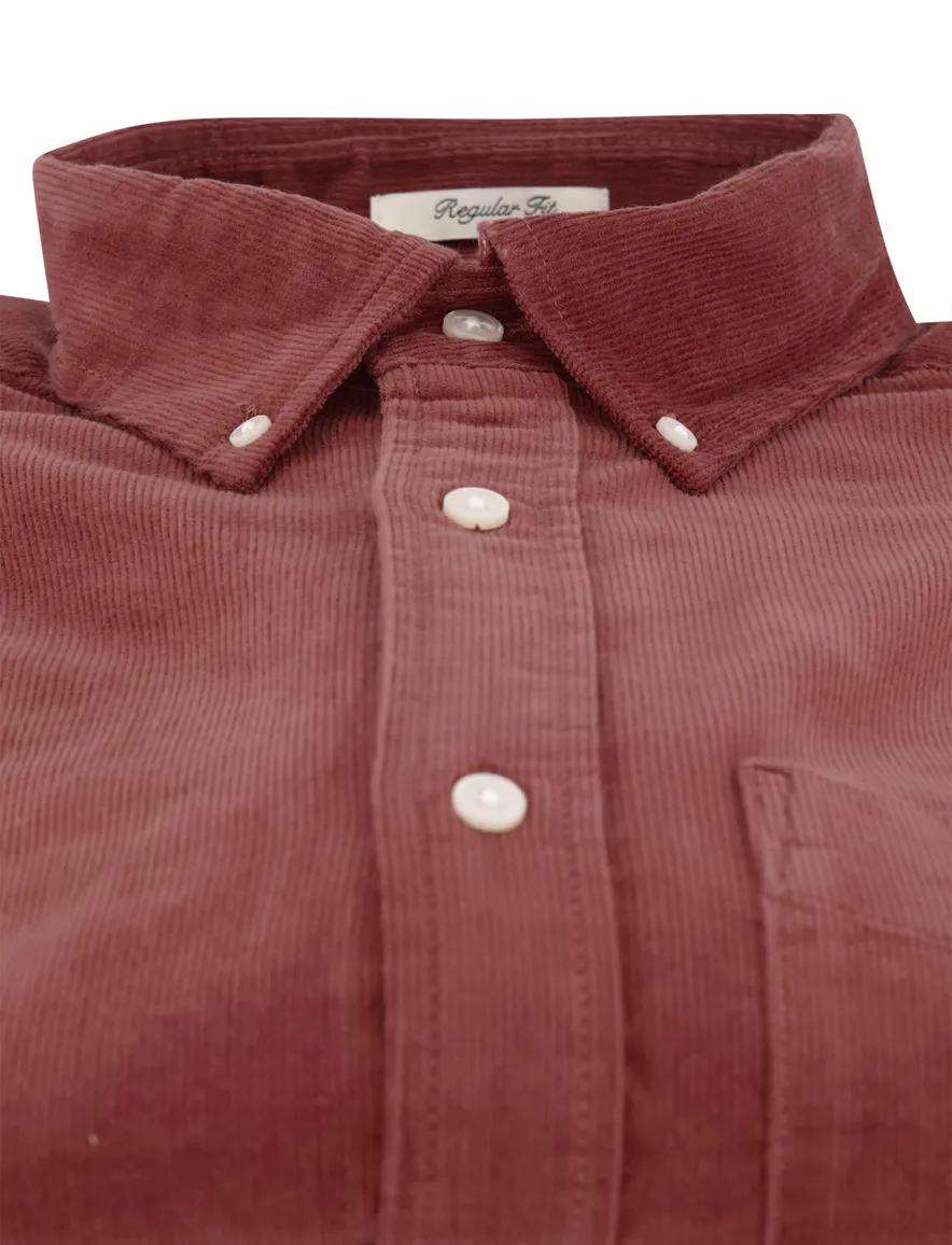 Gant regular fit casual overhemd roest corduroy katoen