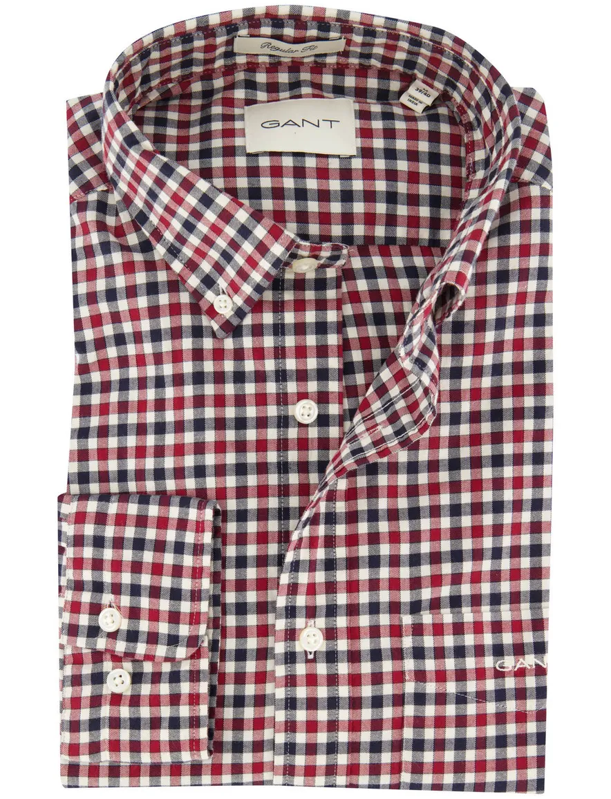 casual overhemd rood Gant Regular Fit
