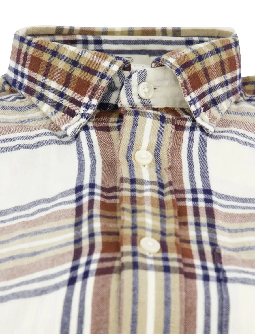 Gant overhemd regular fit bruin geruit