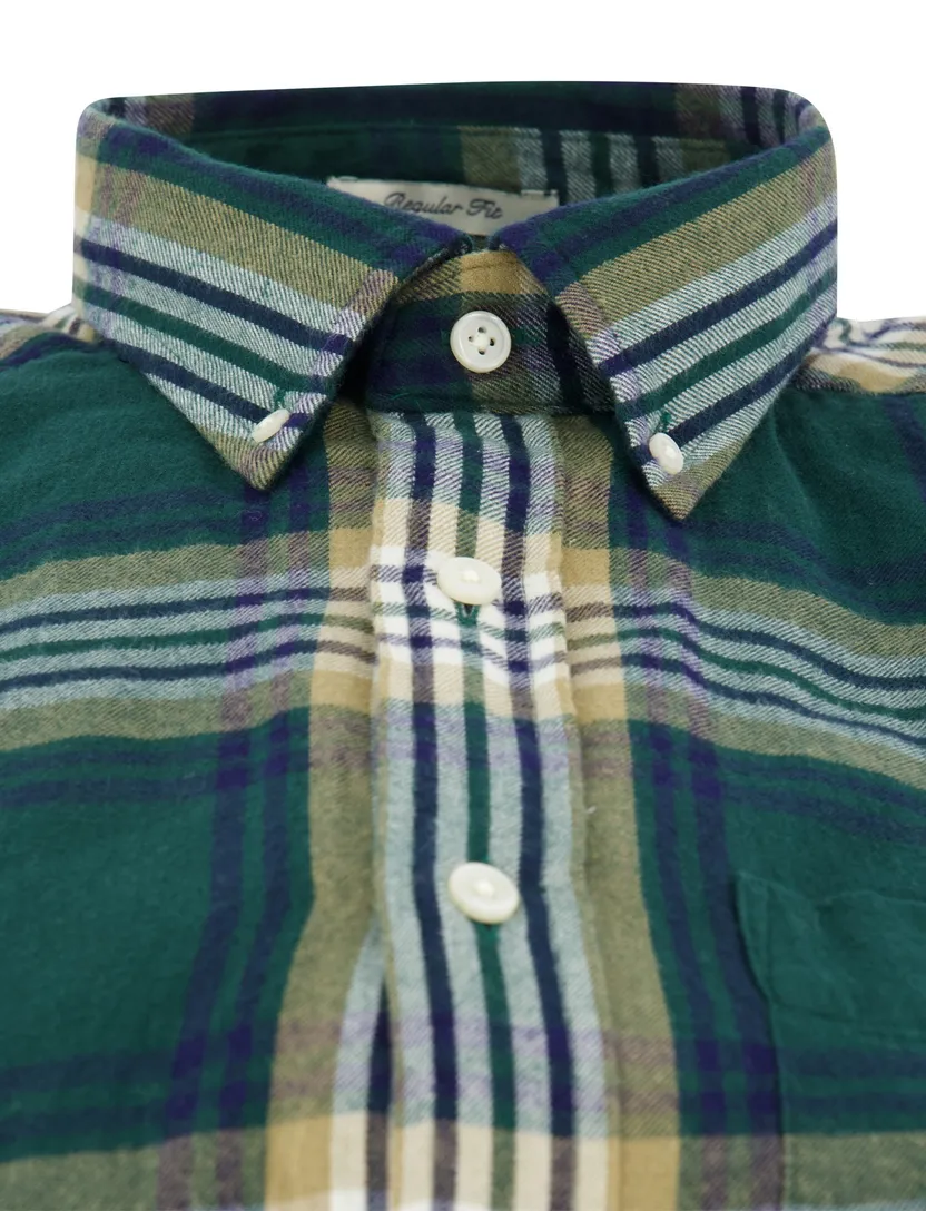 Gant overhemd regular fit corduroy groen