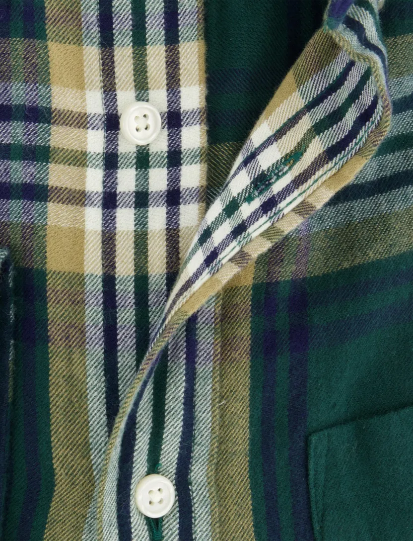Gant overhemd regular fit corduroy groen