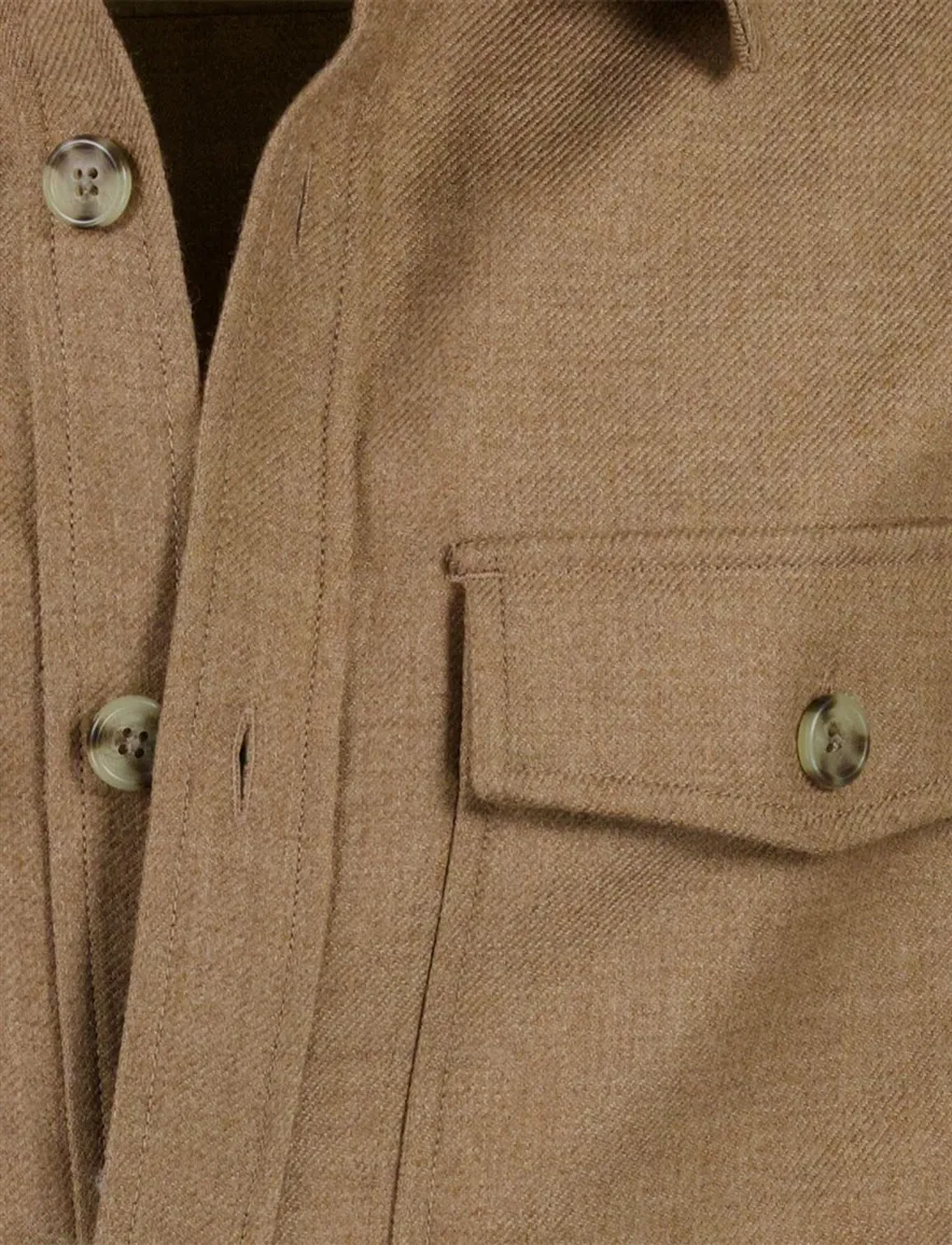 Gant overshirt knopen bruin