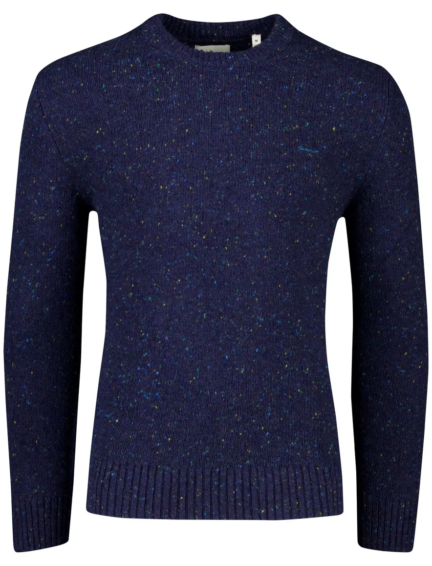 Gant regular fit trui donkerblauw gemêleerd