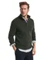 Gant Trui Groen Jacquard Half zip knopen gemêleerd
