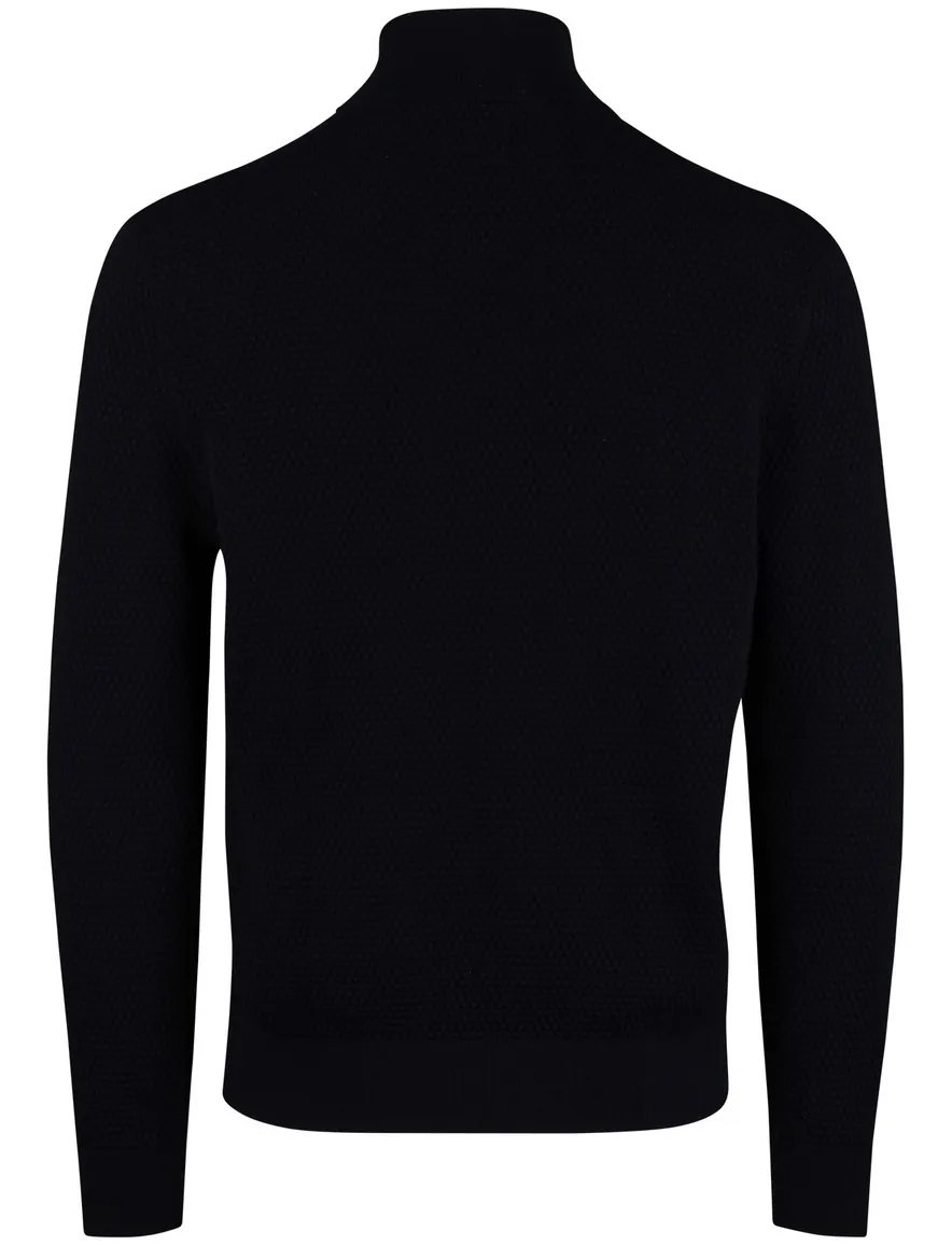 Gant gebreid vest wol donkerblauw