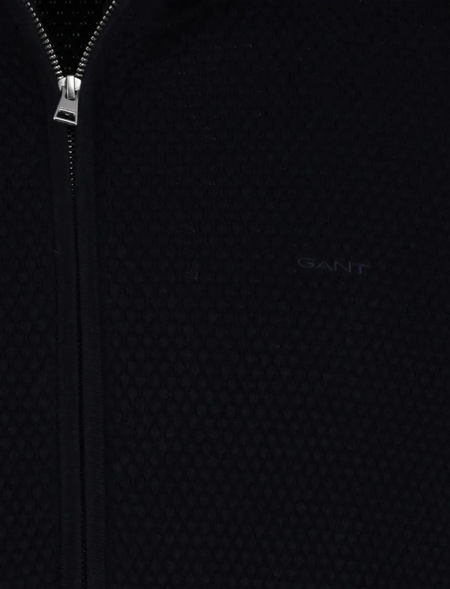 Gant gebreid vest wol donkerblauw