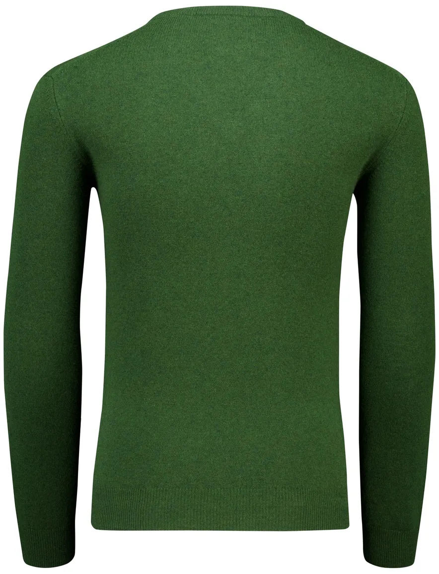 Gant v-hals trui lamswol groen