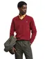 Gant trui bordeaux gebreid v hals lamswol met boord