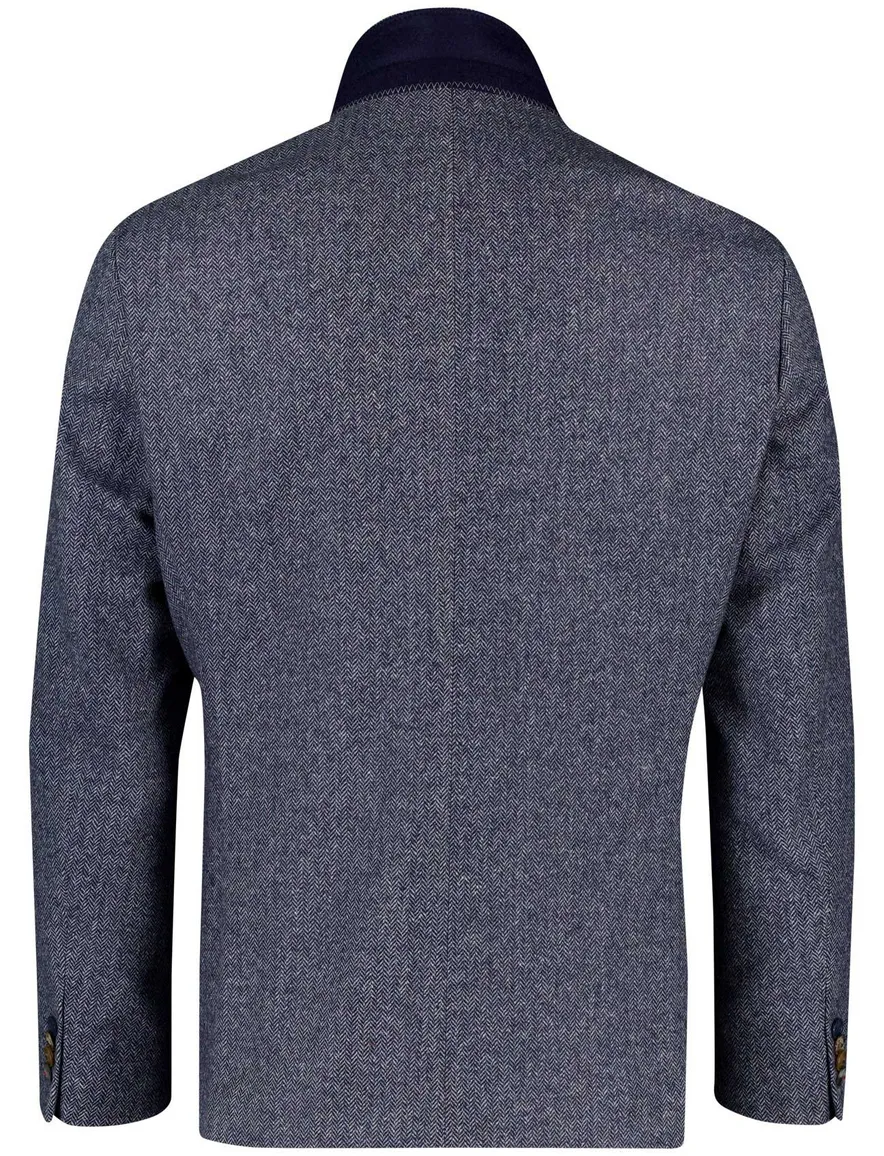 Digel Colbert blauw modern fit uitneembare inzetjas wol