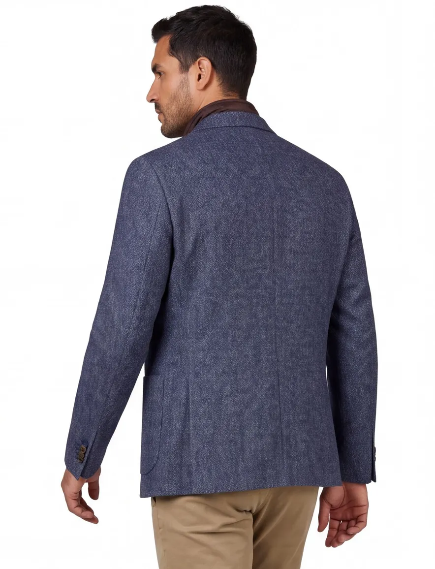 Digel Colbert blauw modern fit uitneembare inzetjas wol