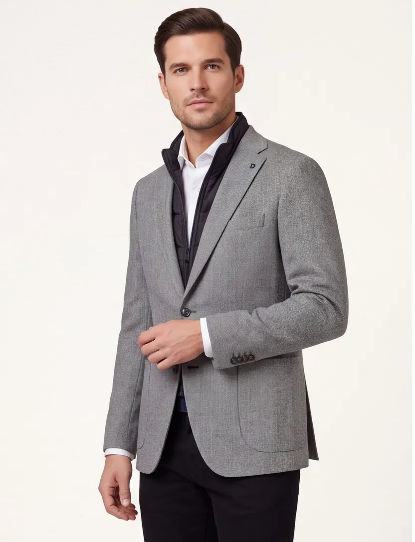 Digel modern fit colbert grijs