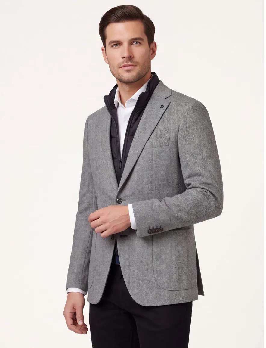 Digel modern fit colbert grijs