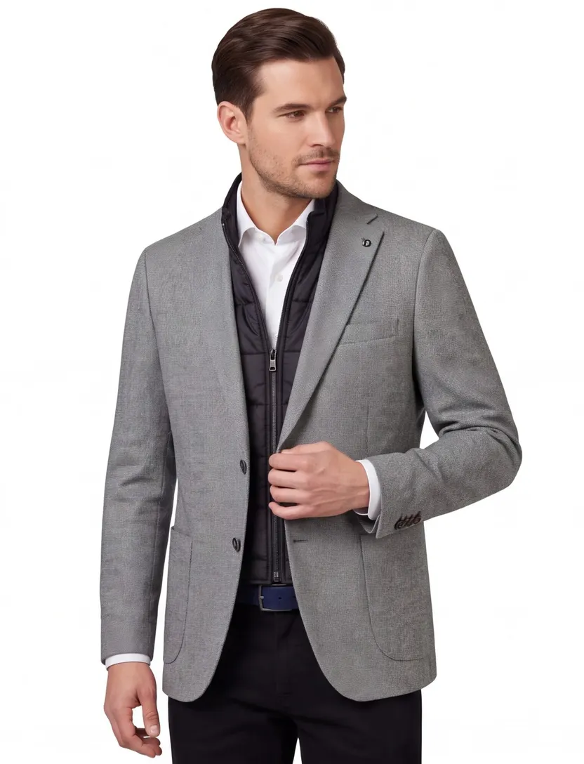 Digel modern fit colbert grijs