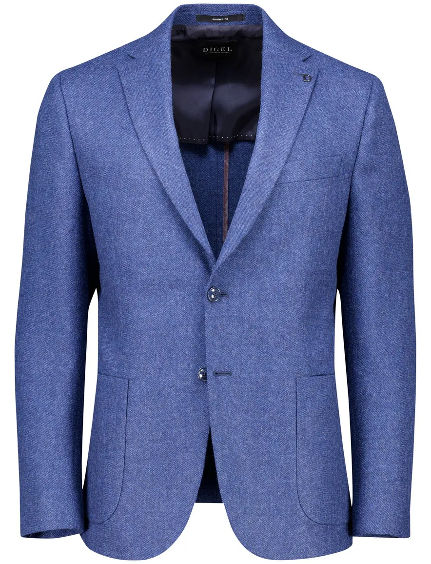 Digel colbert edward modern fit blauw scheerwol
