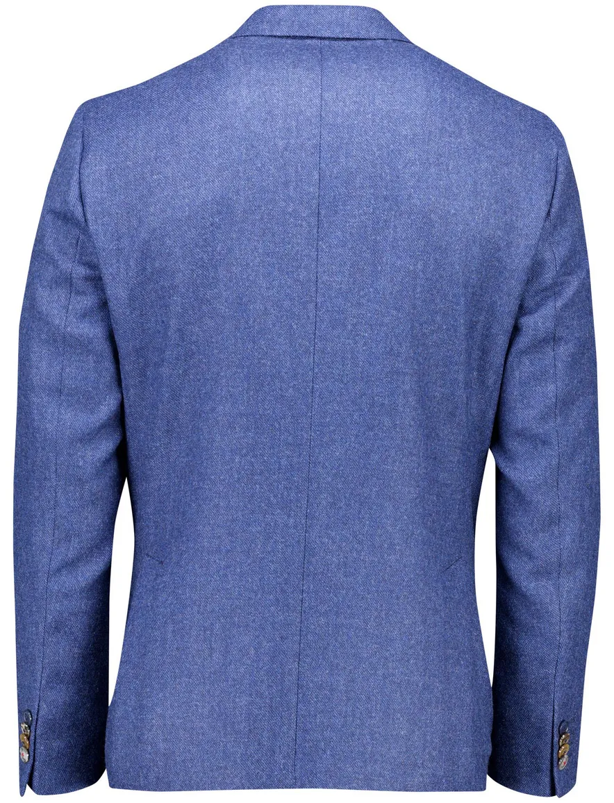 Digel colbert edward modern fit blauw scheerwol