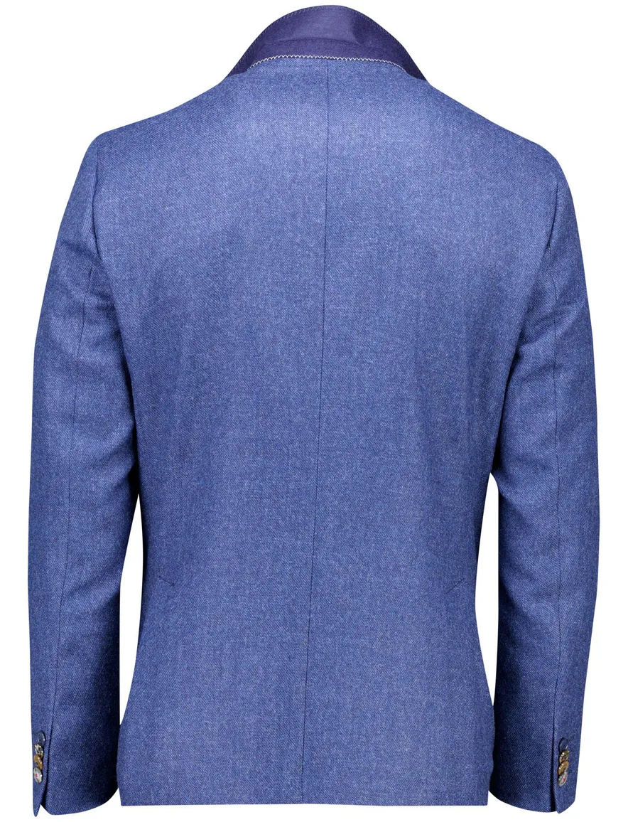 Digel colbert edward modern fit blauw scheerwol