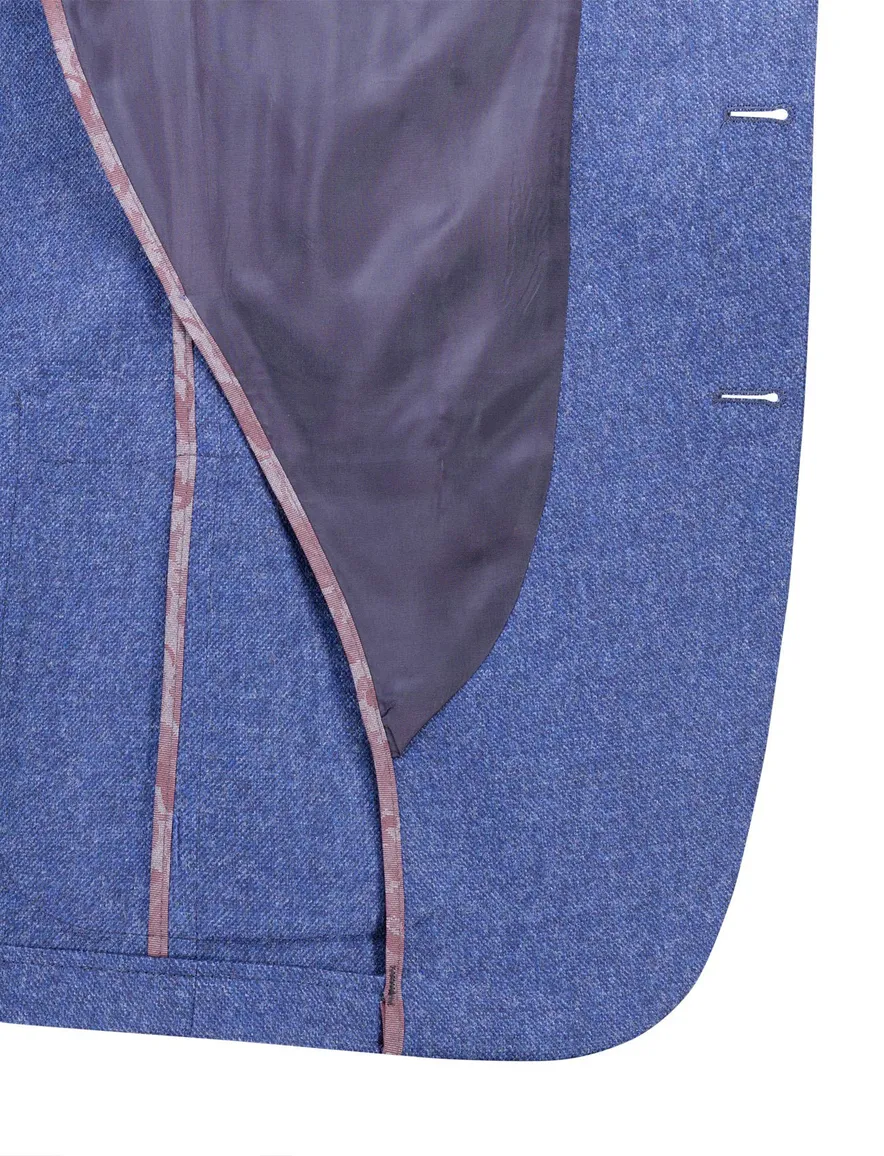 Digel colbert edward modern fit blauw scheerwol