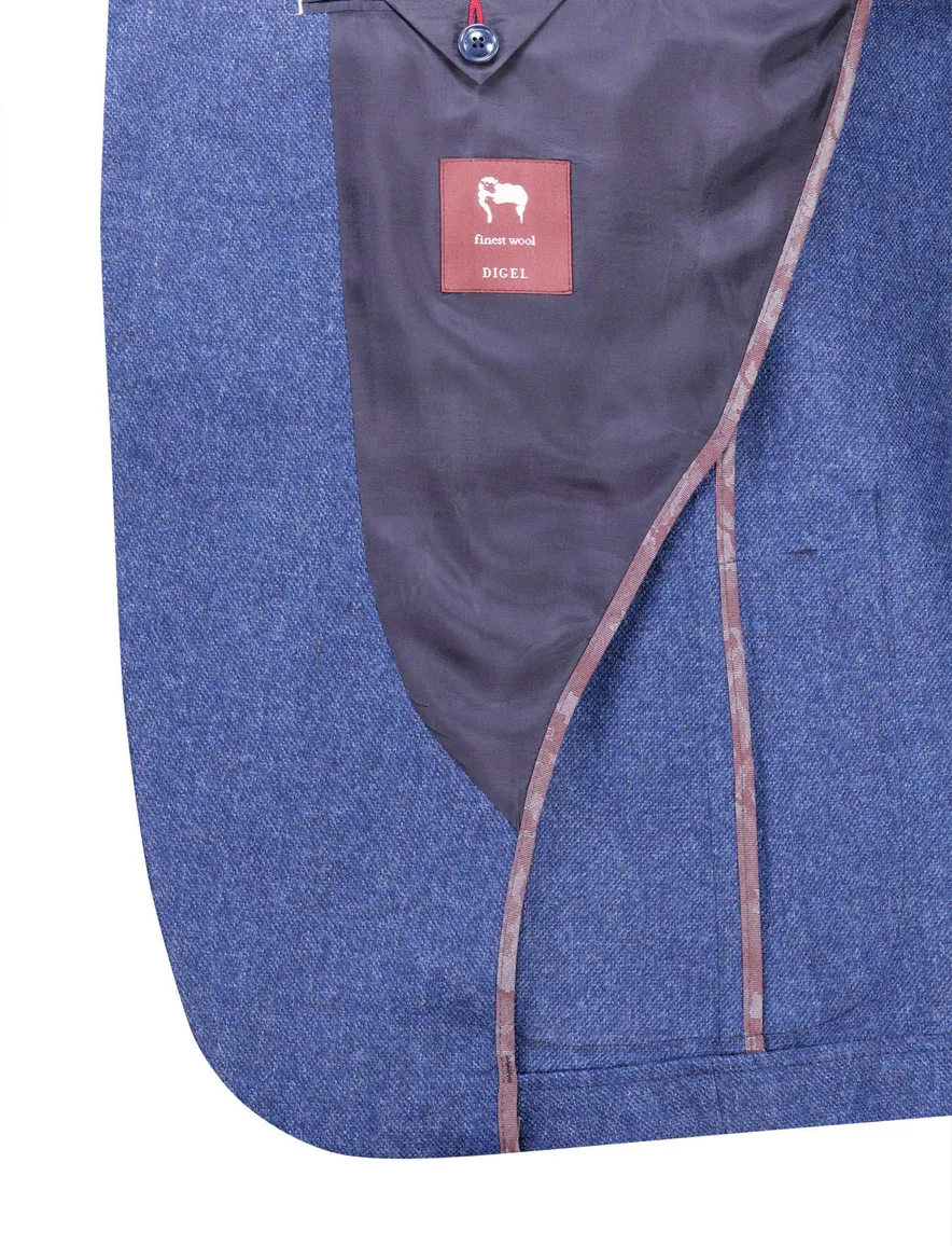 Digel colbert edward modern fit blauw scheerwol