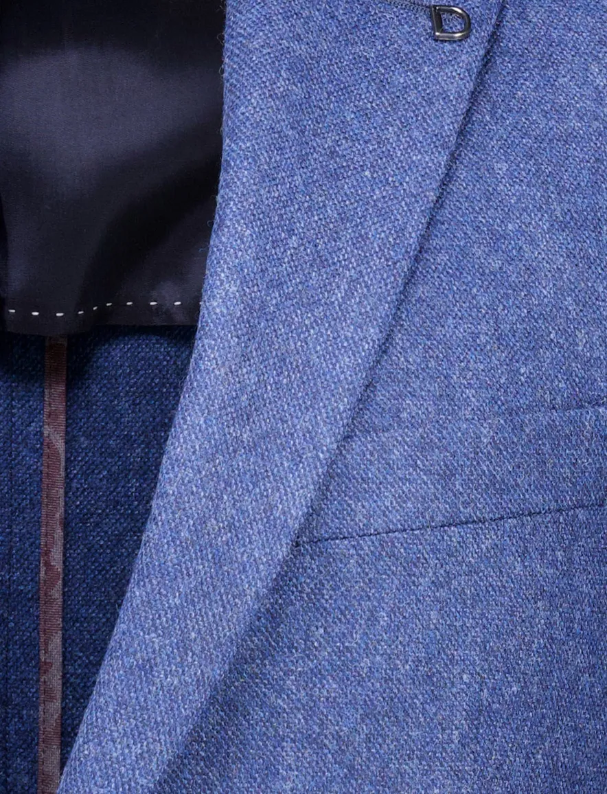 Digel colbert edward modern fit blauw scheerwol