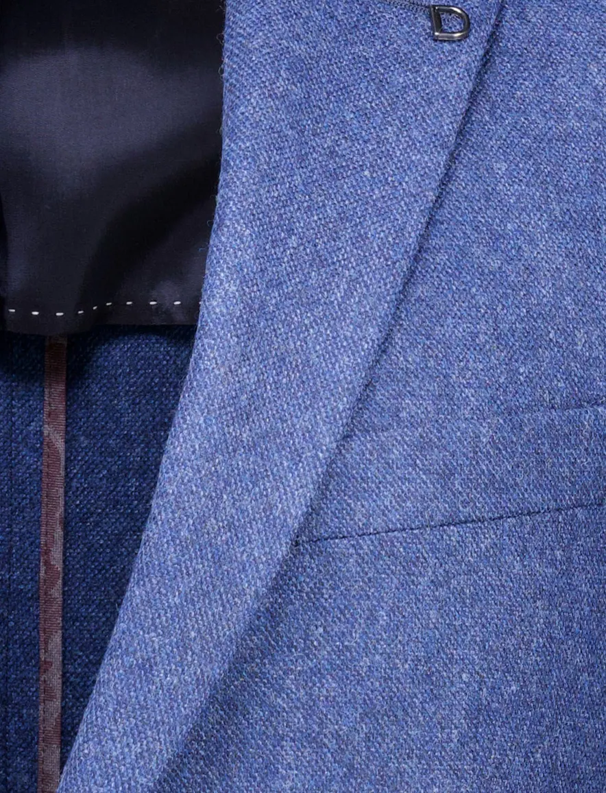 Digel colbert edward modern fit blauw scheerwol
