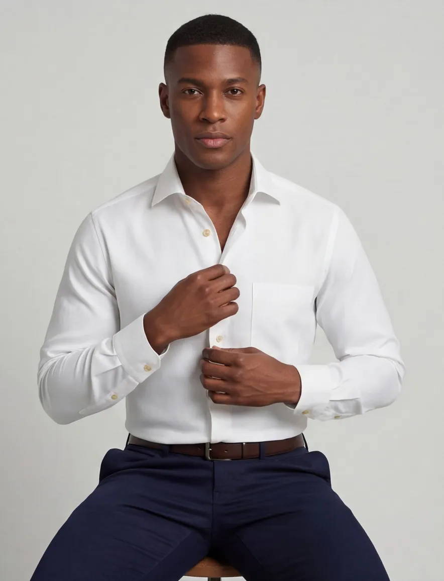 Eton overhemd wit effen Classic Fit katoen