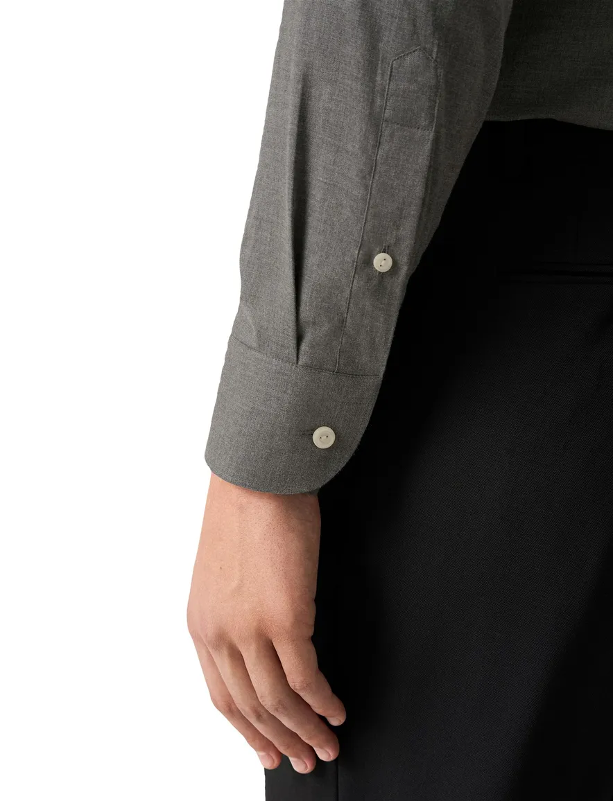 Eton slim fit business overhemd grijs wide spread boord