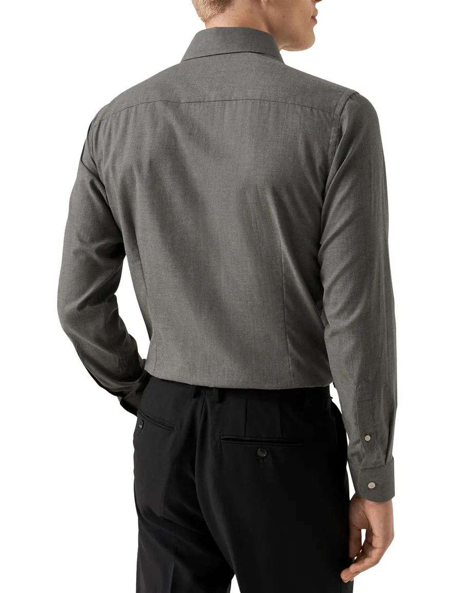 Eton slim fit business overhemd grijs wide spread boord