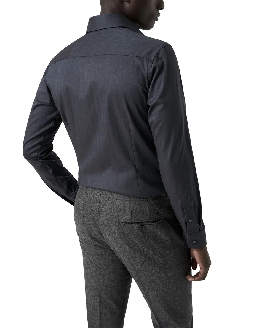 Eton slim fit business overhemd donkerblauw strijkvrij