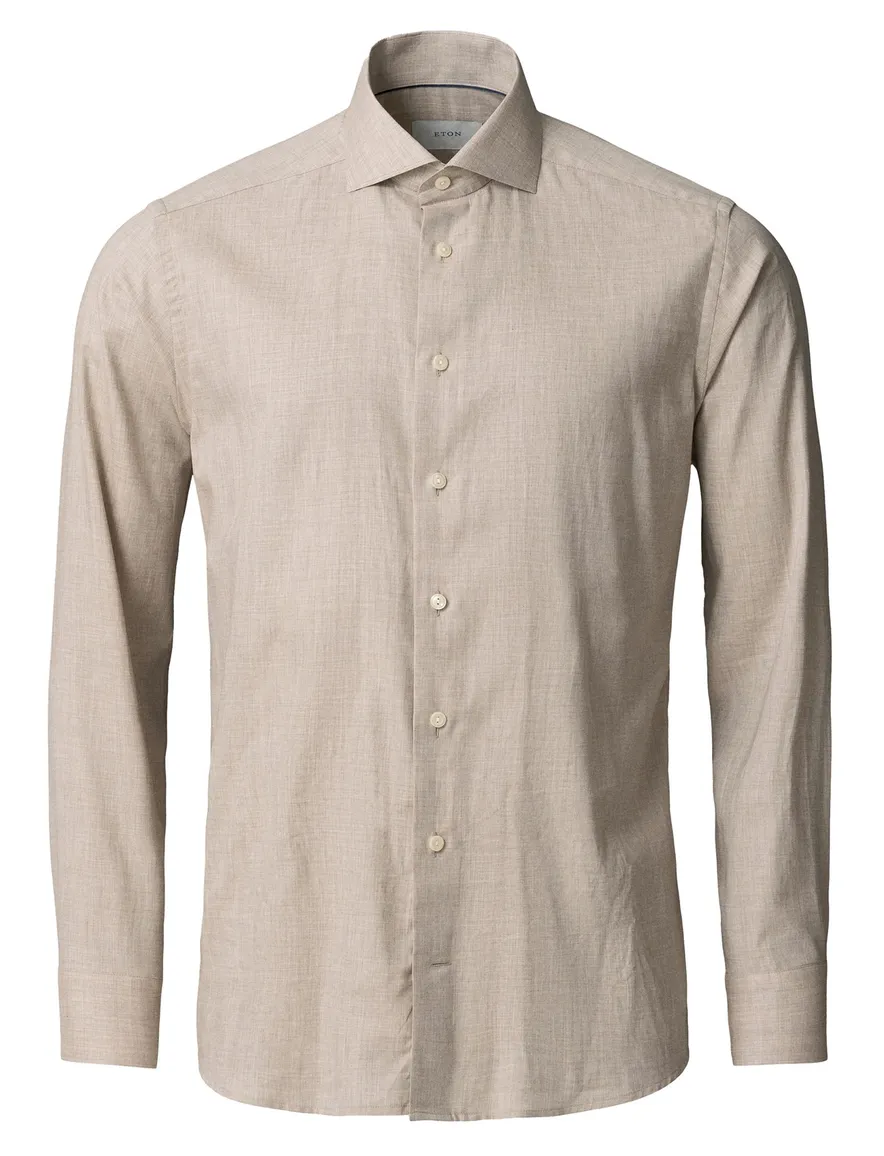 Eton Slim Fit business overhemd beige