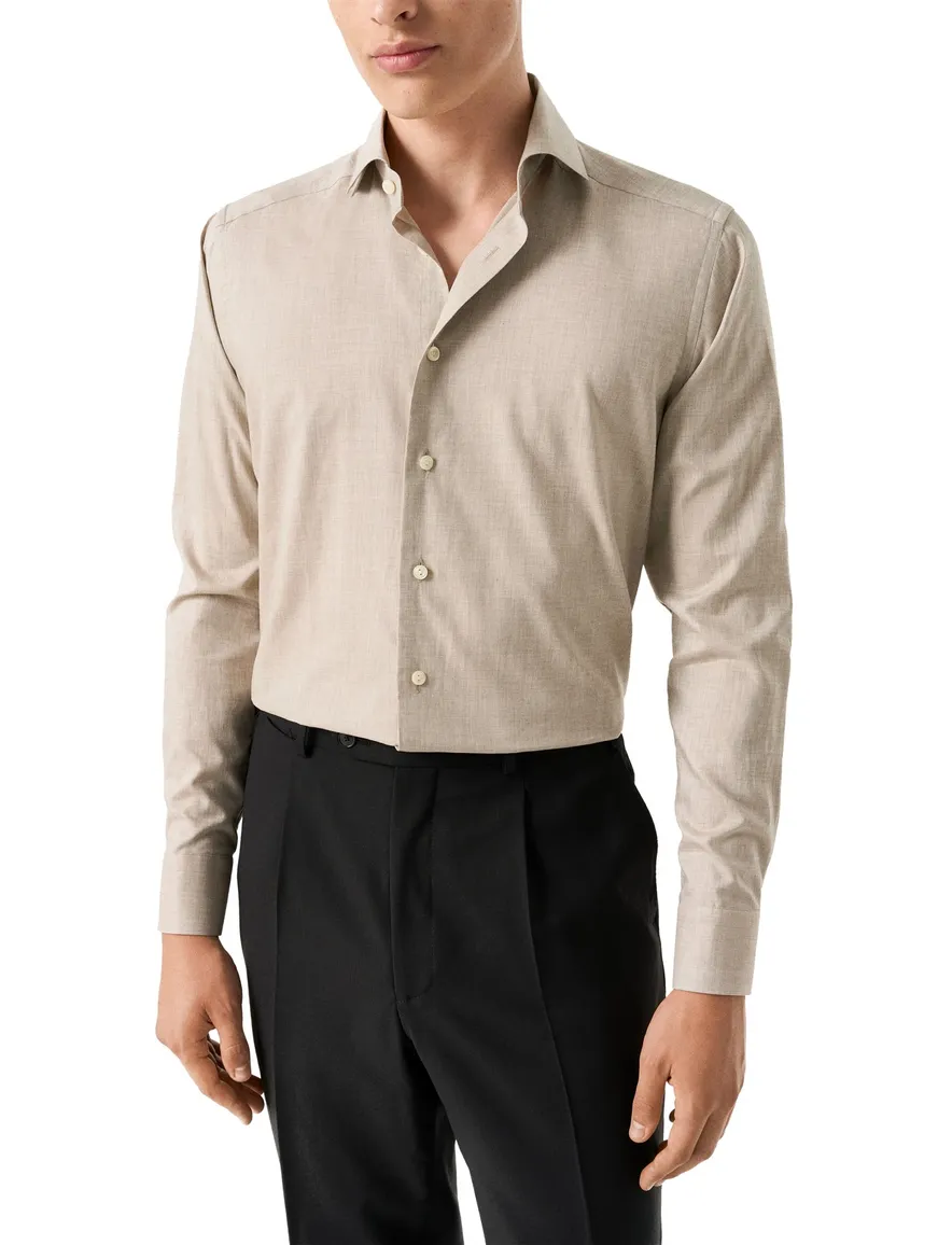 Eton Slim Fit business overhemd beige