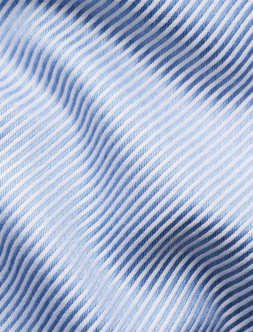 Eton contemporary fit business overhemd lichtblauw gestreept